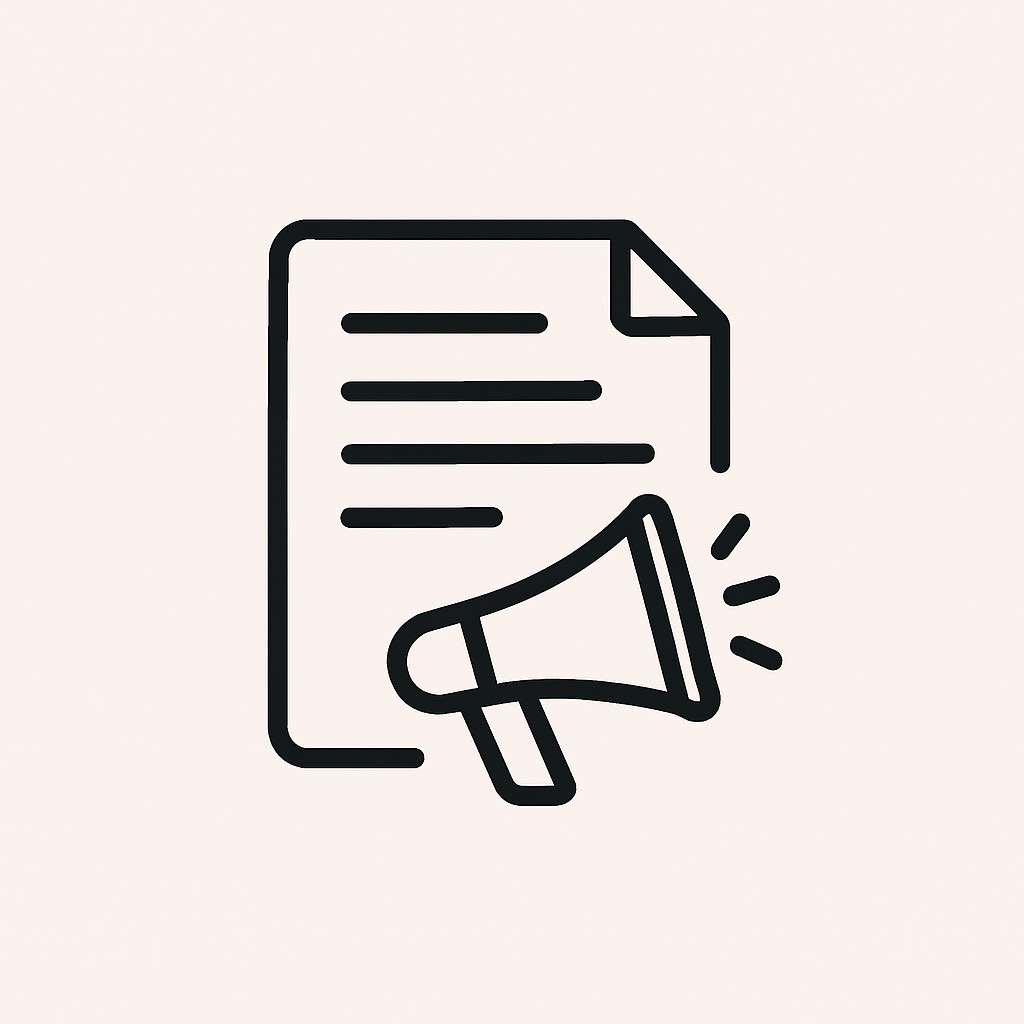 Symbol für Pressemitteilung